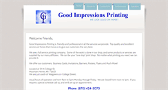 Desktop Screenshot of goodimpressionsprinting.com
