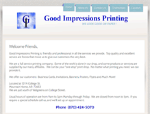 Tablet Screenshot of goodimpressionsprinting.com